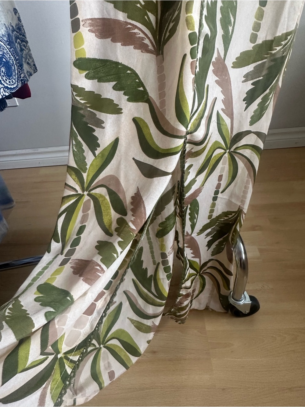 NWT True Destinations Tropical Palm Print V-Neck Maxi Dress S Resort Vacation - Picture 7 of 9